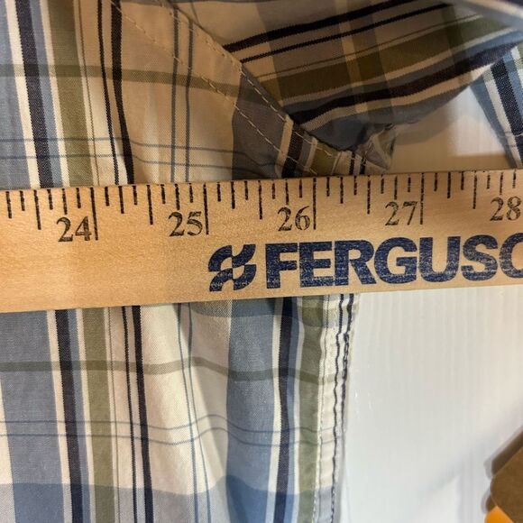 New Timberland Blue Plaid Short Sleeve Button Up 100% Cotton XL - Picture 9 of 9